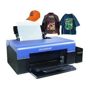 Custo-benefício A4 T-shirt Inkjet Printing Machine com circulação de tinta branca e agitação Função L805 DTF Impressora