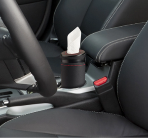 Caja de pañuelos para coche, tubo de papel redondo universal para automóvil, cubo para pañuelos con ventana rompible, soporte para decoración interior de automóviles, dispensador de papel - Product Image 5