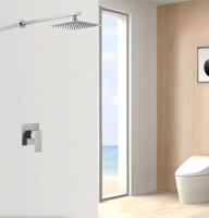 Panneau de douche mural en acier inoxydable 304 Installation dissimulée chaude et froide Ensemble de douche de salle de bain