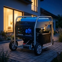 Générateur Inverter à Essence 4 Temps 8000W 50Hz AC, Alimentation de Secours Silencieuse et Portable 440cc pour Maison/Travail