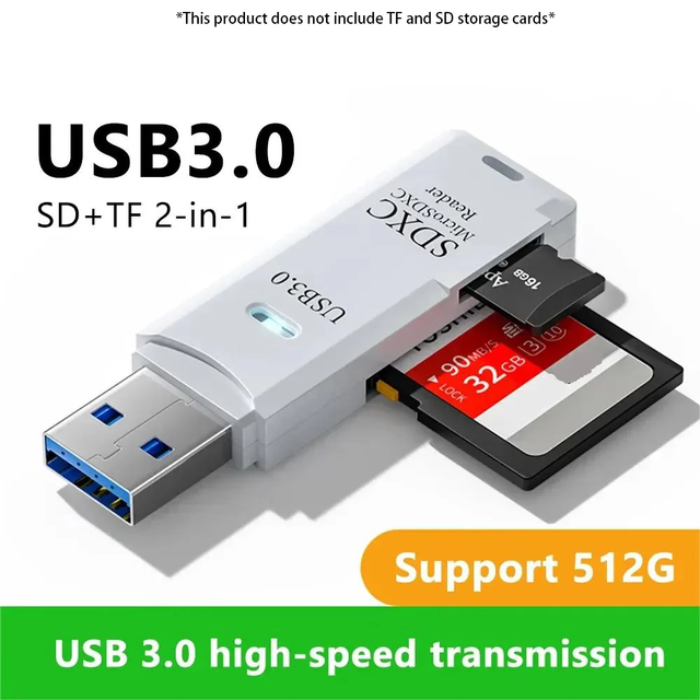 2 in 1 USB 3.0 Card Reader Micro TF Sd Card Reader Usb Adapter High Speed Cardreader TF Memory Card for PC Laptop Accessories