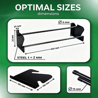 Distributeur de film personnalisé JH-Mech avec axe rotatif fluide, disponible pour montage mural et sur table, conception à double rouleau, distributeur de film étirable en métal