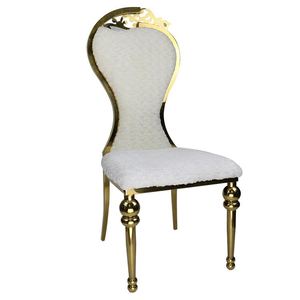 Antiguo salón negro tela de Metal moderno de muebles en Malasia marfil oro brazos General Hotel sillas cojín - Product Image 3