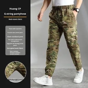 Pantalones Cargo para Hombre, Corte Ajustado, Casuales, Juveniles, Largos, Ligeros, 100% Poliéster, Elásticos, Lavables a Máquina - Product Image 6