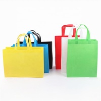 Sac de shopping en PP Non tissé, fourre-tout scellé à chaud par pression ultrasonique, bon marché, en stock et pré-plié