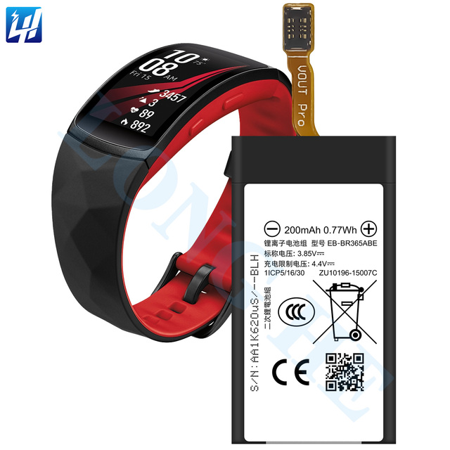 Factory Replacement EB-BR365ABE Battery for Gear Fit 2 Pro SM-R365 R365 Smart Watch Bateria