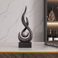 Statue de boule de cristal moderne 30x10cm, ornements de style minimaliste, décoration de la maison, objets de table