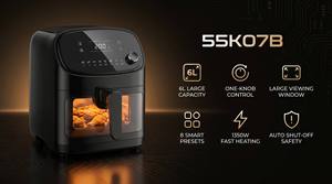 Friteuse à air numérique 6L (6 quarts) avec grande fenêtre de visualisation, commandes tactiles intelligentes, 8 préréglages, cuisson saine sans huile - Product Image 6
