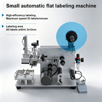Machine d'étiquetage semi-automatique de table pour bouteilles plates, bocaux carrés, sacs en plastique, boîtes, applicateur d'étiquettes, étiqueteuse