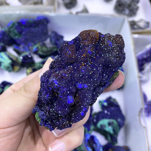 Campione di cristallo di pietra curativa grezza di Azurite blu naturale all'ingrosso grezzo per la decorazione domestica - Product Image 4