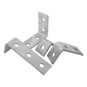 Factory Directly Sale Easy Fixing Hot Dip Galvanized 6mm Thickness Two Holes "L"Shape Angle Bracket for Assembling with Channel - Product Image 2