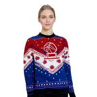 Vente en gros Pull de Noël familial en jacquard chaud Pull tricoté pour femmes Pull moche