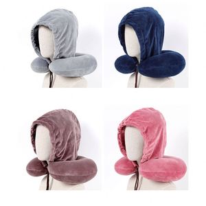 S3Y New <b>Memory</b> <b>Foam</b> Sponge Airplane Car Headrest Sleeping Hooded Travel Neck Pillow - Product Image 6