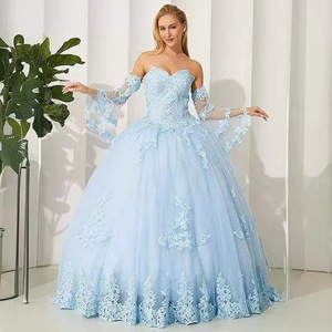 Strapless Chiffon Ball Gown Evening Dress With Lace Trim Empire Waistline For Weddings Parties Vintage Style Adult Size 9-24 - Product Image 3