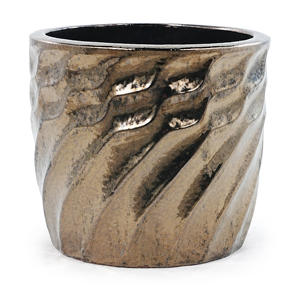 American Style Vintage Gold Elliptical Pattern Ceramic Flower Pot-Eco-Friendly Durable <b>Garden</b> Decorative Planter Drainage Hole - Product Image 6