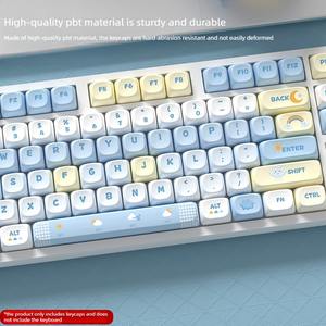 Teclas con Diseño de Pronóstico del Tiempo, Perfil MOA, PBT, Sublimación de Tinta en Cinco Caras, Juego de 120 Teclas para Teclado Mecánico para Juegos Tipo MX - Product Image 4