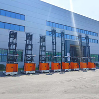 RUNTX Modèle de 7 mètres de haut poids 3 tonnes Nouveau prix Type de siège Chargeur de batterie 36v Chariot élévateur électrique à mât rétractable