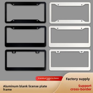 Venta Directa de Fábrica Transfronteriza, Aprobado por <span class=keywords><strong>Amazon</strong></span>, Estándar Estadounidense, Estilo Americano, Marcos de Matrícula en Blanco, Marcos de Matrícula de Aluminio - Product Image 3