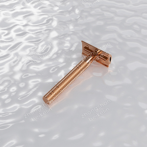 BEIKELIN <span class=keywords><strong>rasoir</strong></span> de <span class=keywords><strong>toilettage</strong></span> de haute qualité manche en métal or rose <span class=keywords><strong>rasoir</strong></span> de sécurité à double tranchant - Product Image 6