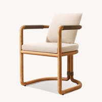 Ensemble de salle à manger en teck moderne et durable, table et chaises d'extérieur pour patio, jardin, hôtel, appartement, imperméable pour utilisation en parc