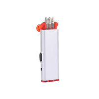 Cadeau promotionnel, mini kit d'outils de tournevis 3 en 1 facile à utiliser avec lumière LED brillante