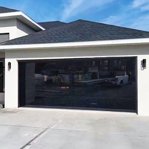 Portes de <span class=keywords><strong>garage</strong></span> <span class=keywords><strong>en</strong></span> acier et aluminium de haute qualité, design élégant, 16x7 pieds de large, <span class=keywords><strong>prix</strong></span> abordables - Product Image 2
