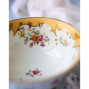 Gabriella P. Late 19th Century English Porcelain <b>Bowl</b> with Yellow Edge Polished Ceramic <b>Soup</b> <b>Bowls</b> <b>Set</b> Cute Bohemian Style - Product Image 1