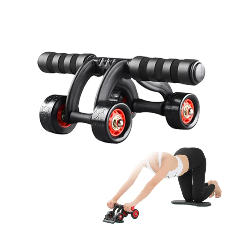 4 Wielen Ab Wiel Kern Spier Trainer Workout Apparatuur Voor Buikspieroefening 4 Roller Wielen