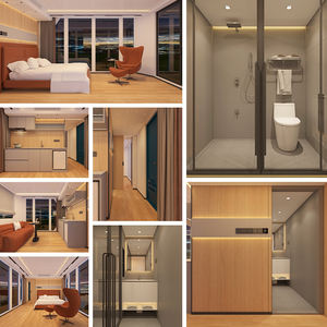 Capsula Spaziale Modulare Casa Mobile Hotel Prefabbricata Camera Modulare in Container con Alimentazione Solare - Product Image 4