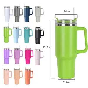 Hot Sale 40 Oz Adventure Quencher Powder Coated Double Wall Stainless Steel Vacuum Insulated Tumbler With Handle