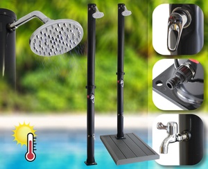 <span class=keywords><strong>Douche</strong></span> <span class=keywords><strong>solaire</strong></span> de jardin de camping de forme ronde noire Offre Spéciale 20L avec rince-pieds pour <span class=keywords><strong>douche</strong></span> de piscine de plage - Product Image 4
