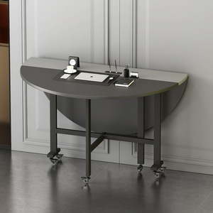 Mesa de comedor plegable, adecuada para casas y apartamentos pequeños, mesa de comedor redonda sencilla, mesa redonda grande móvil. - Product Image 1