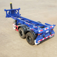 20Ft Dump Container Remorque Châssis 20 Pieds 2 Essieux Basculement Conteneur Châssis Dumper