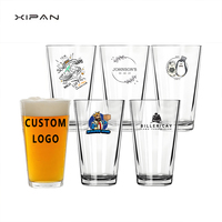 Verres à bière personnalisés modernes gravés au laser de 16 oz, verres à bière personnalisés, logo personnalisé, promotion de vin haut de gamme, cadeaux d'affaires, souvenirs