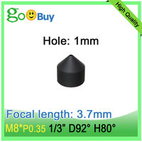 Objectif à sténopé M8 * 0.35 EFL 3.7mm avec 1mm pointe pointue 92 degrés pour mini caméra à capteur 1/3 "objectif de reconnaissance faciale F4.5 M8