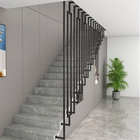 Nouvelle conception de garde-corps d'escalier de luxe en acier inoxydable, poteaux d'escalier intérieurs, poteaux en aluminium