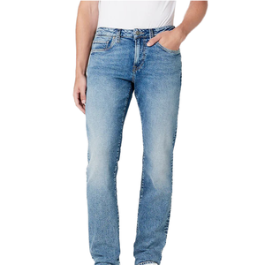 Jeans en denim élégant pour homme, coupe droite, style streetwear, lavage élégant, plusieurs poches, taille plus, vente en gros personnalisée - Product Image 4