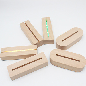 USB Mini LED Đèn với điều khiển cảm ứng thiết kế hiện đại cao su gỗ hình bầu dục cơ sở với ABS cho hiển thị nhà acrylic tinh thể giấy trọng lượng - Product Image 5