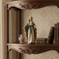 Statuette traditionnelle en polyrésine peinte à la main ZICOM Madonna Immaculata, bleu/blanc, 23 cm, décoration de Noël pour la maison, modèle allemand