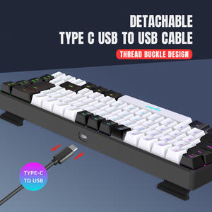 Teclado Mecánico para Juegos V200 Multifunción con Retroiluminación LED, USB, Cableado, Teclas Coreanas/Espanholas, Nuevo - Product Image 5