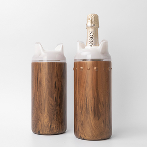 Seau refroidisseur de bouteille de vin en acier inoxydable à double paroi portable personnalisé pour le vin de glace et pour les fêtes de champagne - Product Image 6