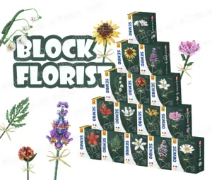 Sembo Block 601240-55 bricolage de briques de fleur, jouets de tige éducative super grow future think Building Blocks fleuriste cadeau pour enfant
