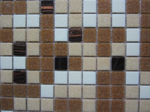 Thủy tinh khảm giá thấp phòng tắm hồ bơi vật liệu xây dựng thủy tinh màu nâu trộn Gạch <span class=keywords><strong>Mosaic</strong></span> - Product Image 4