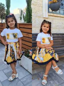 Nouvel ensemble 2 pièces été 2021 pour filles : haut et jupe en jean pour bébé, tenue élégante en denim pour enfants, vêtements en coton pour tout âge - Product Image 3