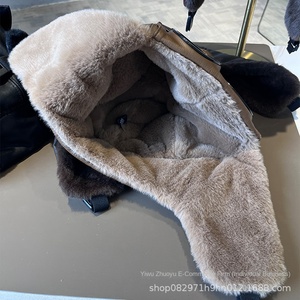 Cappello Invernale Retrò con Paraorecchie in PU, Stile Aviatore, Caldo e Antifreddo, 6 Pannelli, Decorazione con Rivetti, Casual e Personalizzato - Product Image 4