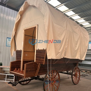 5-6 Person with Roof Outdoor Christmas Decoration Horse Wagon/romantic Wedding Carriage Sightseeing <b>Tent</b> Car Horse Carriage - Product Image 4
