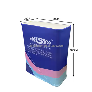 Meja Resepsionis Aluminium Kustom Berkualitas Tinggi, Meja Promosi PVC Portabel, Meja Pameran, Display Iklan Ruiqi Mudah - Product Image 1