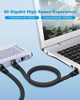 Câble Ethernet Cat 8 haute vitesse 65 pieds blindé RJ45 2000Mhz 40Gbps cordons de raccordement LAN câble plat de réseau Internet pour la communication