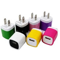 Téléphone portable 5V 1A 5W Single Port Cube Travel USB Charger Adapter US Plug USB Wall Charger Block pour téléphones