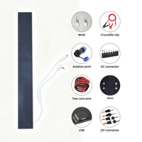 Panneau solaire Sunpower Cell 24% à haute conversion 3W 5V avec sortie CC pour systèmes de rideaux intelligents
